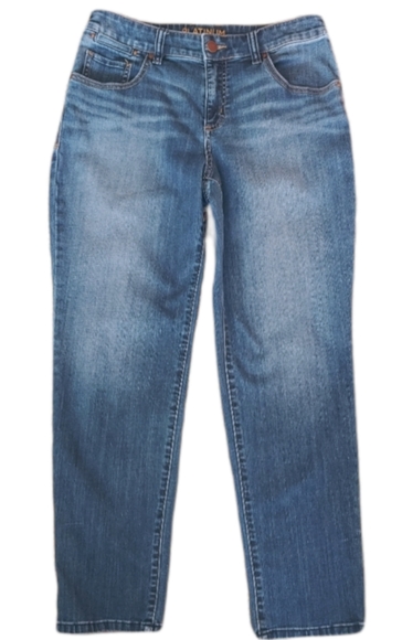 Chico's Platinum Straight Leg Jeans Dark Wash Denim Low Rise - Picture 8 of 8